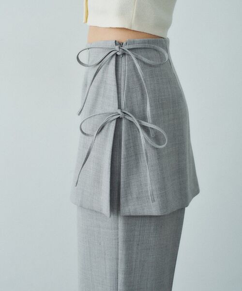 CODE A（コードエー）の「layered skirt pants（その他パンツ・レディース・ライトグレー/チャコールグレー・36/34/38）」の15枚目の写真