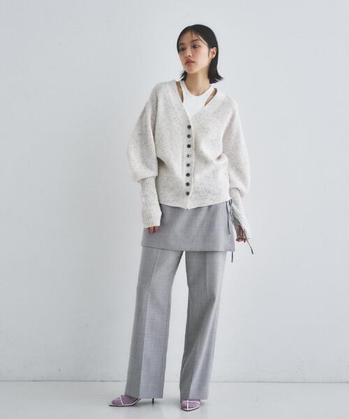 CODE A（コードエー）の「layered skirt pants（その他パンツ・レディース・ライトグレー/チャコールグレー・36/34/38）」の9枚目の写真