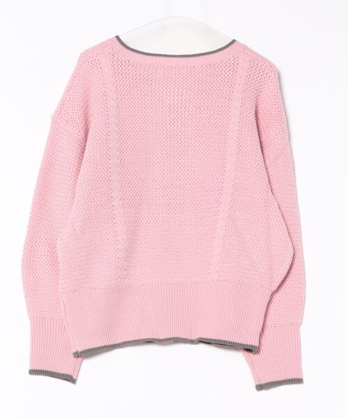 MARKEY'S(マーキーズ)の「ポンポンフラワーニットカーディガン/おとな(カーディガン/ボレロ・レディース・ピンク/チャコール/グレー・160cm)」の5枚目の写真