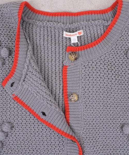 MARKEY'S(マーキーズ)の「ポンポンフラワーニットカーディガン/おとな(カーディガン/ボレロ・レディース・ピンク/チャコール/グレー・160cm)」の15枚目の写真