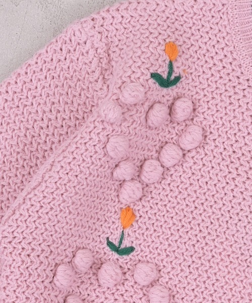 MARKEY'S(マーキーズ)の「ポンポンフラワーニットカーディガン/おとな(カーディガン/ボレロ・レディース・ピンク/チャコール/グレー・160cm)」の18枚目の写真