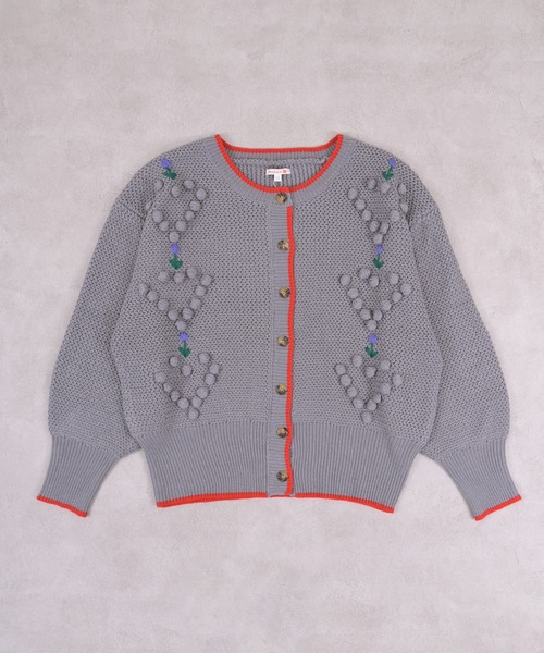 MARKEY'S(マーキーズ)の「ポンポンフラワーニットカーディガン/おとな(カーディガン/ボレロ・レディース・ピンク/チャコール/グレー・160cm)」の21枚目の写真