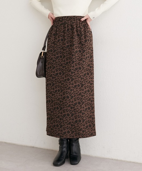 セール】レオパードイージースカート（スカート）｜natural couture