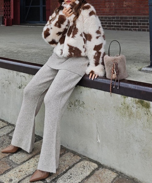 esutoreja(エストレジャ)の「カウパターンファージャケット(その他アウター・レディース・ブラウン/ブラック・FREE)」の7枚目の写真