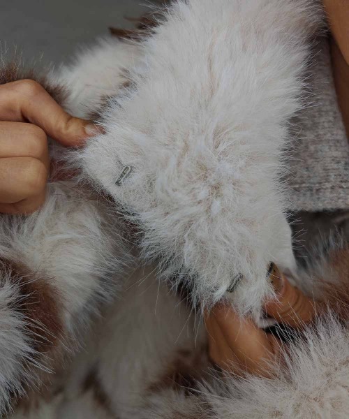 esutoreja(エストレジャ)の「カウパターンファージャケット(その他アウター・レディース・ブラウン/ブラック・FREE)」の14枚目の写真