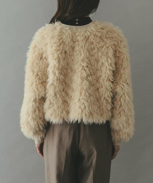 THINK FUR 2Way Fur Knit Tops ファー　カーディガン 25TH-09】2Way Fur×Knit Tops | THINK FUR - 地球や環境に優しい
