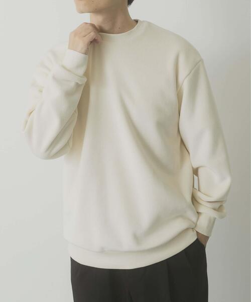 ITEMS URBANRESEARCH（アイテムズ アーバンリサーチ）の「発熱機能カットコール クルーネックTops（Tシャツ/カットソー・メンズ・モカ/ネイビー/ホワイト/ブラック・MEDIUM/LARGE）」の8枚目の写真