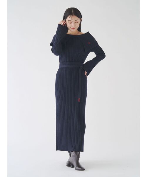 LAGUNAMOON（ラグナムーン）の「【POLO BCSコラボ】ワイドカラーニットプルオーバー（ニット/セーター・レディース・アイボリー/グレー/ネイビー/レッド/ピンク・FREE）」の6枚目の写真