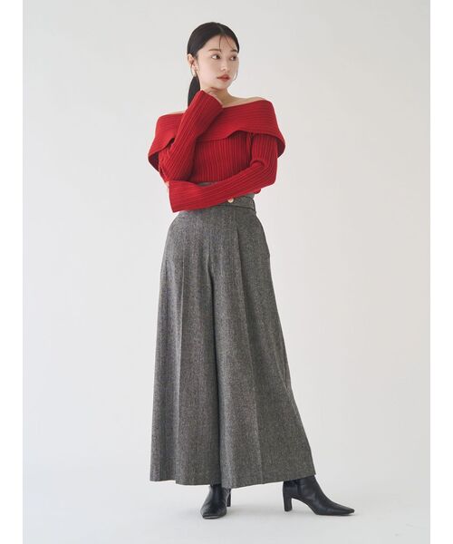 LAGUNAMOON（ラグナムーン）の「【POLO BCSコラボ】ワイドカラーニットプルオーバー（ニット/セーター・レディース・アイボリー/グレー/ネイビー/レッド/ピンク・FREE）」の11枚目の写真