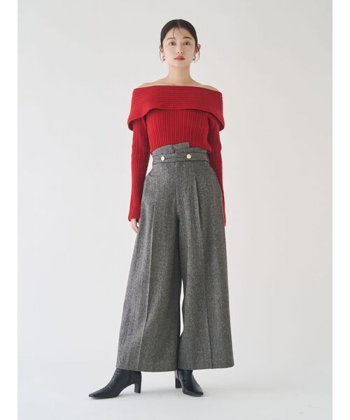 LAGUNAMOON（ラグナムーン）の「【POLO BCSコラボ】ワイドカラーニットプルオーバー（ニット/セーター・レディース・アイボリー/グレー/ネイビー/レッド/ピンク・FREE）」の12枚目の写真