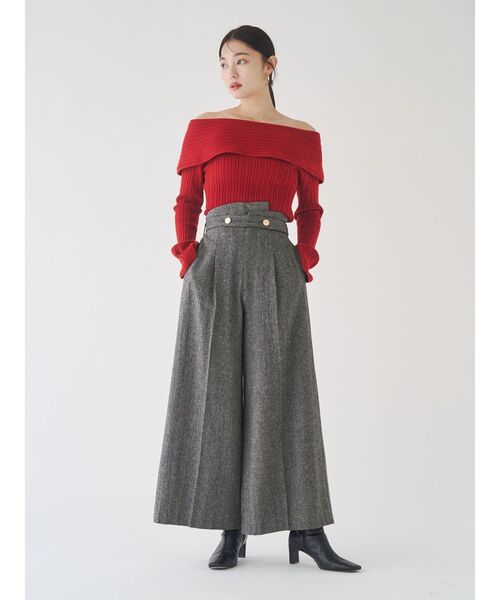 LAGUNAMOON（ラグナムーン）の「【POLO BCSコラボ】ワイドカラーニットプルオーバー（ニット/セーター・レディース・アイボリー/グレー/ネイビー/レッド/ピンク・FREE）」の13枚目の写真