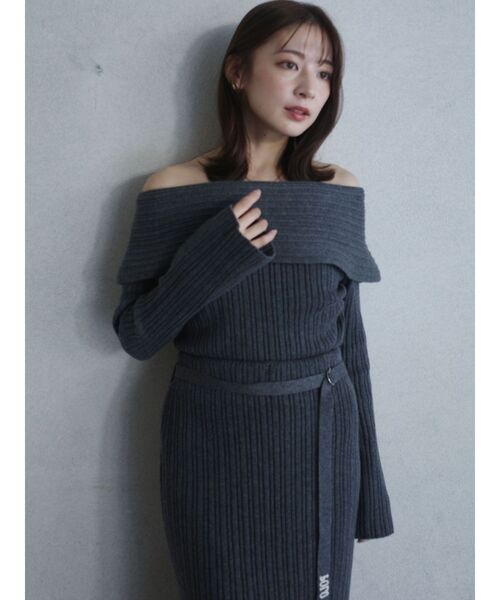 LAGUNAMOON（ラグナムーン）の「【POLO BCSコラボ】ワイドカラーニットプルオーバー（ニット/セーター・レディース・アイボリー/グレー/ネイビー/レッド/ピンク・FREE）」の17枚目の写真