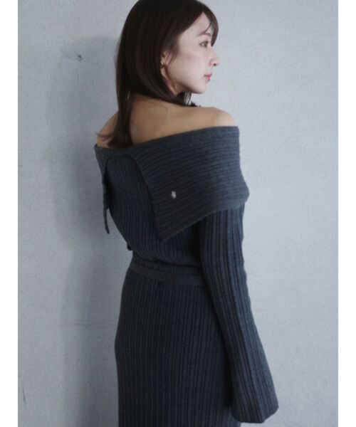 LAGUNAMOON（ラグナムーン）の「【POLO BCSコラボ】ワイドカラーニットプルオーバー（ニット/セーター・レディース・アイボリー/グレー/ネイビー/レッド/ピンク・FREE）」の18枚目の写真