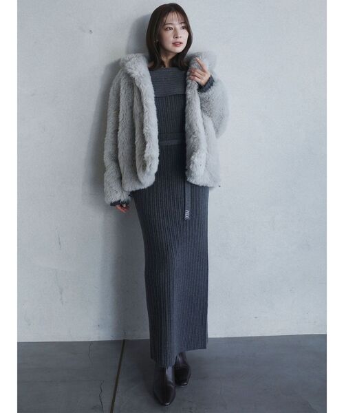 LAGUNAMOON（ラグナムーン）の「【POLO BCSコラボ】ワイドカラーニットプルオーバー（ニット/セーター・レディース・アイボリー/グレー/ネイビー/レッド/ピンク・FREE）」の21枚目の写真