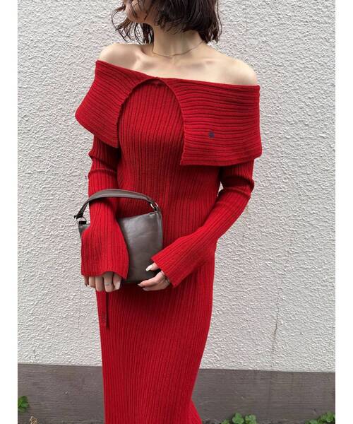 LAGUNAMOON（ラグナムーン）の「【POLO BCSコラボ】ワイドカラーニットプルオーバー（ニット/セーター・レディース・アイボリー/グレー/ネイビー/レッド/ピンク・FREE）」の22枚目の写真