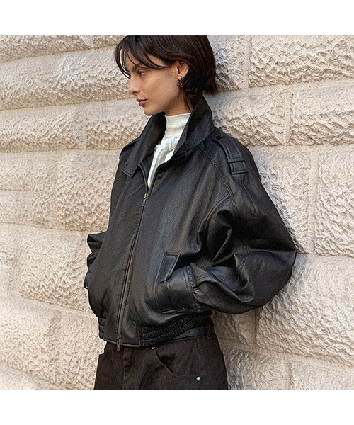 LMOOD(エルムード)の「(W) ブラスフライトジャケット アンティークブラウン(ライダースジャケット・レディース・その他・36/38)」の1枚目の写真