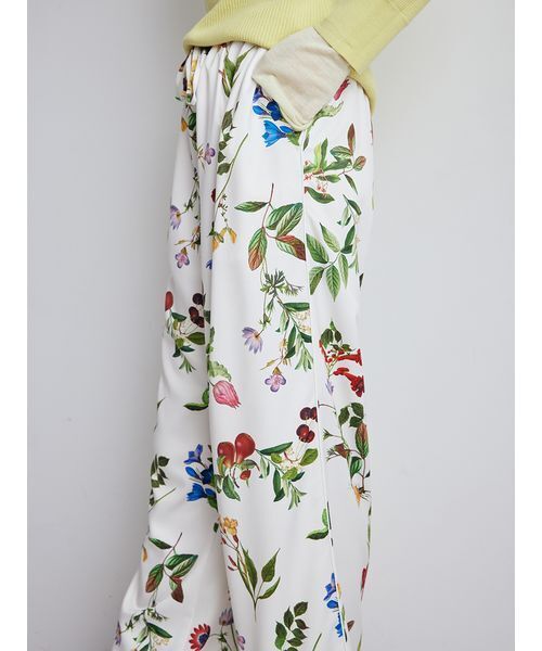 ボタニカル柄ウエストゴムイージーパンツ（その他パンツ）｜Mila Owen