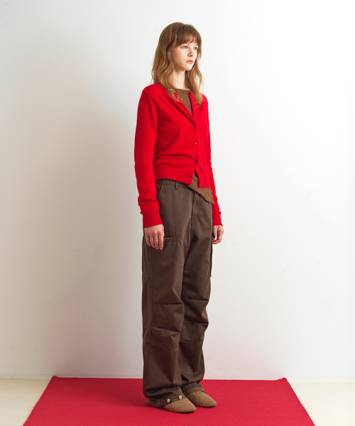 AOPT(アオプト)の「CARGO DENIM PANTS - KHAKI BROWN(デニムパンツ・レディース・その他・SMALL/MEDIUM)」の4枚目の写真