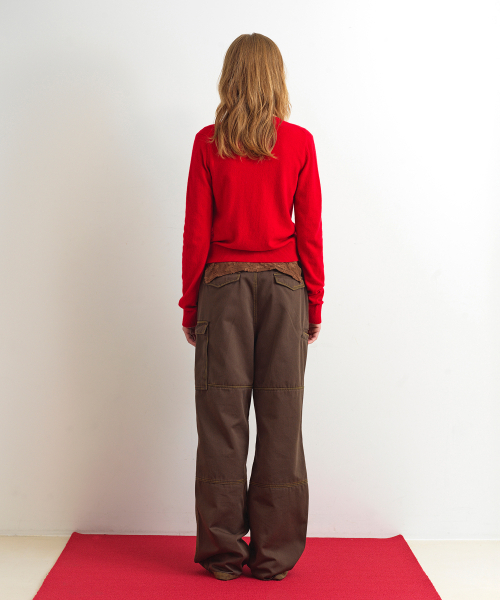 AOPT(アオプト)の「CARGO DENIM PANTS - KHAKI BROWN(デニムパンツ・レディース・その他・SMALL/MEDIUM)」の5枚目の写真