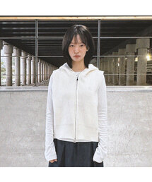 DAMISH（ダミシュ）の「ディロゴスタースタディニットフードジップアップベスト_クリーム（ベスト）」