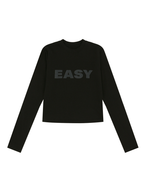 EASY NO EASY(イージーノーイージー)の「イージーシースルーロングスリーブ-ブラック(Tシャツ/カットソー・レディース・ブラック・FREE)」の2枚目の写真