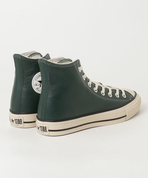 CONVERSE(コンバース)の「CONVERSE コンバース LEATHER ALL STAR J HI レザー オールスター J HI 31316730(スニーカー・メンズ・グリーン系その他・26.0cm/26.5cm/27.0cm/28.0cm)」の2枚目の写真