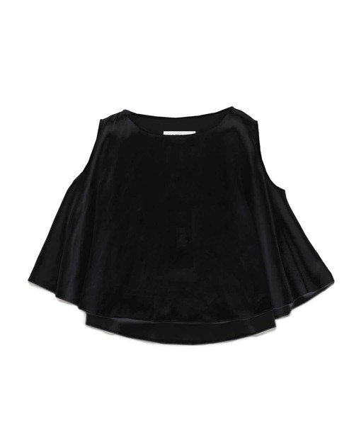 MM6 Maison Margiela（ｴﾑｴﾑｼｯｸｽ ﾒｿﾞﾝ ﾏﾙｼﾞｪﾗ）の「MM6 Maison Margiela(エムエムシックス メゾン マルジェラ)Kids & Junior オフショルダーシャツ（シャツ/ブラウス・キッズ・ブラック・12Y/14Y）」の3枚目の写真