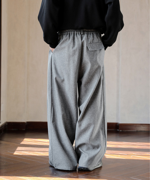 neos（ネオス）の「【neos】ルーズシルエット バルーン カーブ ストライプ ツイード ワイド タック スラックス（スラックス・メンズ・ブラック/グレー系その他/グレー・MEDIUM/LARGE/X-LARGE）」の19枚目の写真