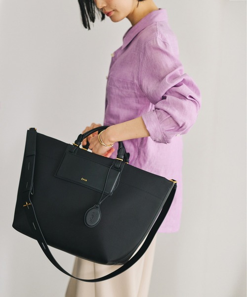 E'POR（エポール）の「【E'POR】BOAT BAG Large/A4対応・撥水・軽量・26SS新色（トートバッグ・レディース・ベージュ/ブラック・FREE）」の2枚目の写真