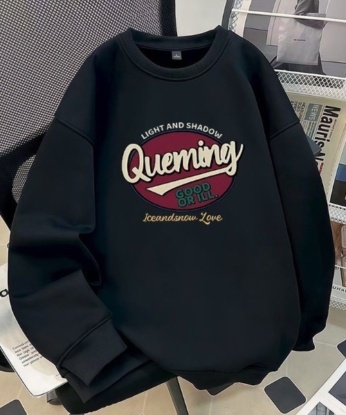 SHEPP（シープ）の「レトロデザインプリントロゴスウェット ロンT（Tシャツ/カットソー・レディース・アイボリー/ブラック/グレー/ホワイト/ネイビー・L/M）」の8枚目の写真