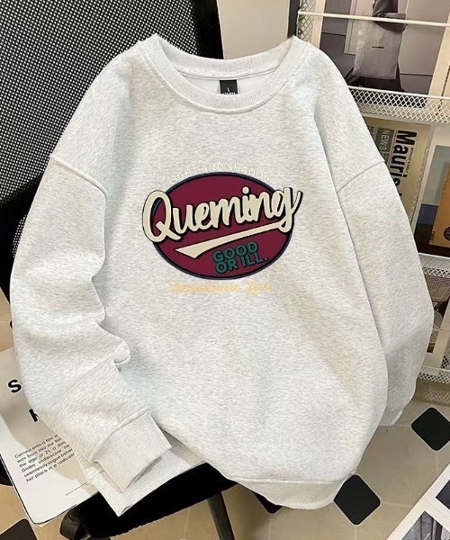 SHEPP（シープ）の「レトロデザインプリントロゴスウェット ロンT（Tシャツ/カットソー・レディース・アイボリー/ブラック/グレー/ホワイト/ネイビー・L/M）」の9枚目の写真