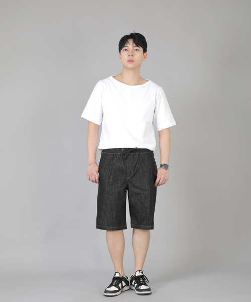 SAINTCREW(セントクルー)の「ピンタックショーツ EPS-350 ブラックデニム(その他パンツ・メンズ・その他・MEDIUM/LARGE/X-LARGE)」の3枚目の写真