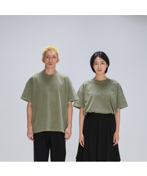 AKIA（アキア）の「Oversized short sleeve t-shirt - Pigment dyed - Washed olive（Tシャツ/カットソー）」