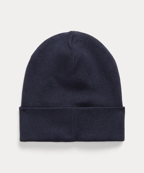 POLO RALPH LAUREN（ポロ ラルフ ローレン）の「コームド コットン ビーニー（ニットキャップ/ビーニー・メンズ・ネイビー系1・ONE）」の4枚目の写真