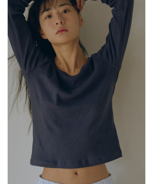 SOOPUI(スープイ)の「Fluffy organic cotton laced tee in navy(Tシャツ/カットソー・レディース・その他・SMALL/MEDIUM)」の4枚目の写真