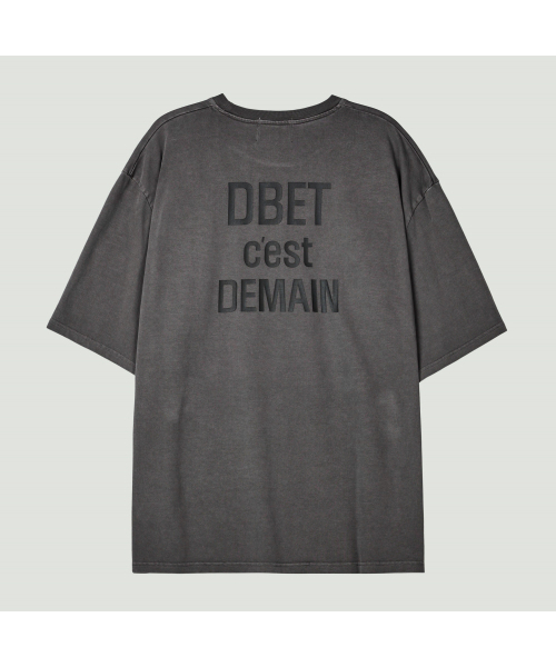 DOUBLE EIGHT(ダブルエイト)の「DE ピグメント半袖オーバーフィット(チャコール)(Tシャツ/カットソー・メンズ・チャコール・FREE)」の1枚目の写真