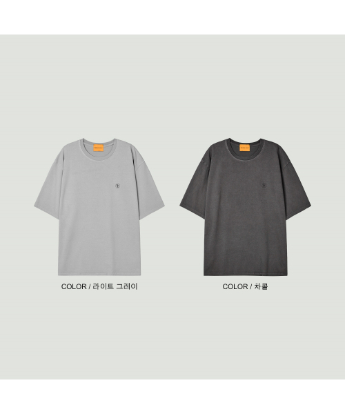 DOUBLE EIGHT(ダブルエイト)の「DE ピグメント半袖オーバーフィット(チャコール)(Tシャツ/カットソー・メンズ・チャコール・FREE)」の4枚目の写真