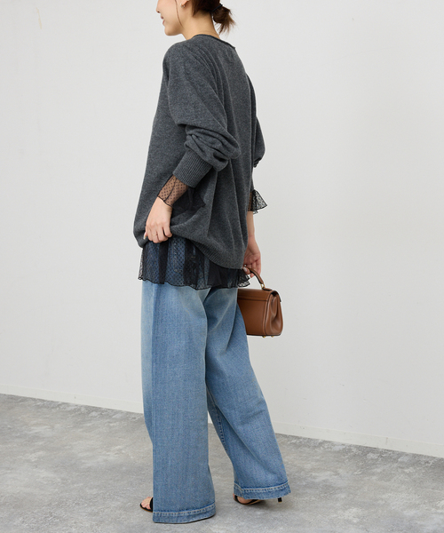 Spick & Span（スピックアンドスパン）の「《追加3》チュールドットチュニックプルオーバー（Tシャツ/カットソー・レディース・ホワイト/ブラック・FREE）」の10枚目の写真