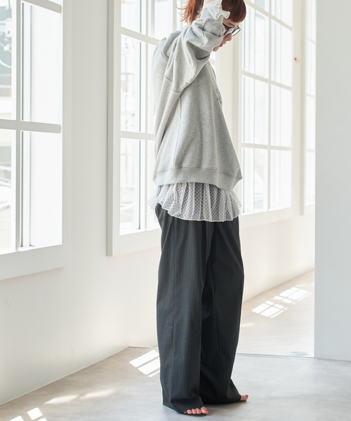 Spick & Span（スピックアンドスパン）の「《追加3》チュールドットチュニックプルオーバー（Tシャツ/カットソー・レディース・ホワイト/ブラック・FREE）」の14枚目の写真