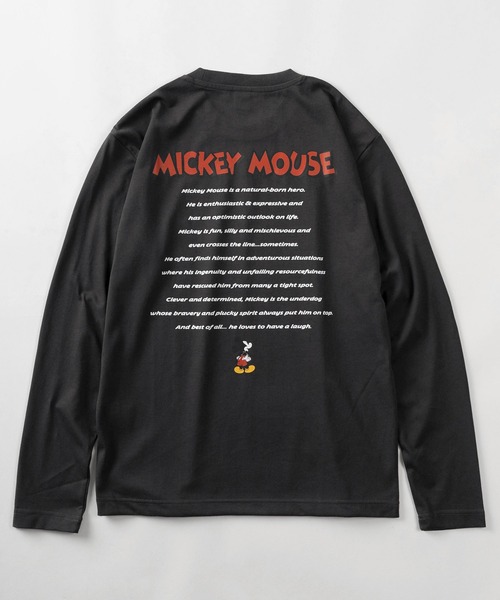 Disney(ディズニー)の「【71】【Disney/ディズニー】ミッキーマウス フレンズ クイックドライ ロングスリーブTシャツ/メンズ/レディース/ユニセックス(Tシャツ/カットソー・レディース・オフホワイト/チャコールグレー/アッシュグレー/ブルー・M/L)」の8枚目の写真