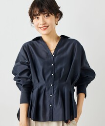 NOLLEY'S（ノーリーズ）の「ウォッシャブルパール釦スキッパータックブラウス（シャツ/ブラウス）」