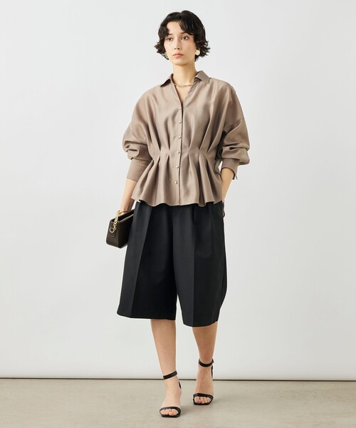 NOLLEY’S（ノーリーズ）の「ウォッシャブルパール釦スキッパータックブラウス（シャツ/ブラウス・レディース・カーキ/サックスブルー/オフホワイト/ネイビー・38）」の22枚目の写真