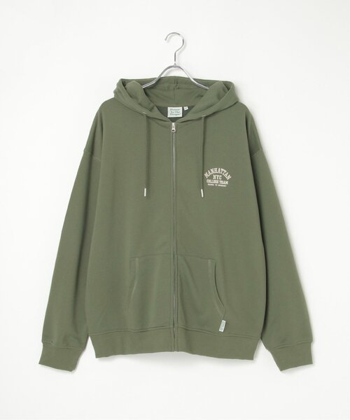 NO NEED(ノーニード)の「カレッジロゴトラジップパーカー(パーカー・メンズ・カーキ/ブラック/ナチュラル・LL/M/L)」の15枚目の写真
