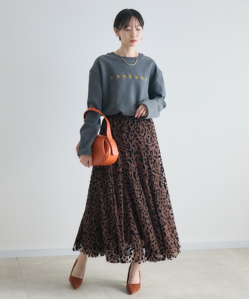 Paradise Picnic（パラダイスピクニック）の「テキストロゴ裏起毛プルオーバー（スウェット・レディース・ネイビー/チャコールグレー/グレー・FREE）」の4枚目の写真