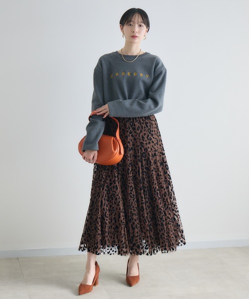 Paradise Picnic（パラダイスピクニック）の「テキストロゴ裏起毛プルオーバー（スウェット・レディース・ネイビー/チャコールグレー/グレー・FREE）」の5枚目の写真