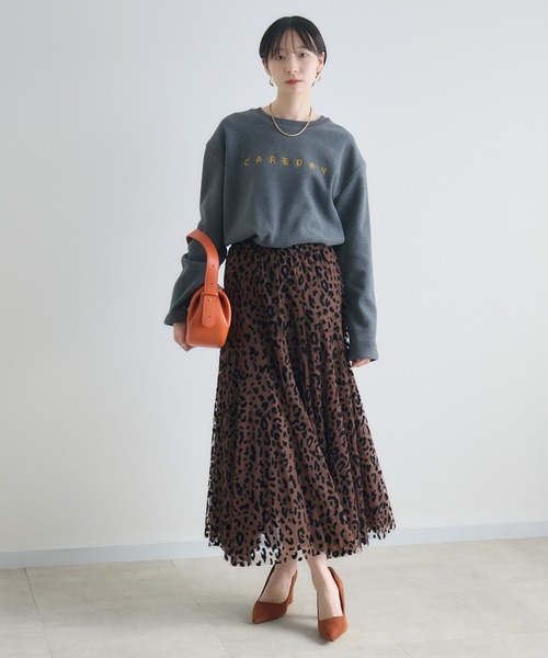 Paradise Picnic（パラダイスピクニック）の「テキストロゴ裏起毛プルオーバー（スウェット・レディース・ネイビー/チャコールグレー/グレー・FREE）」の6枚目の写真