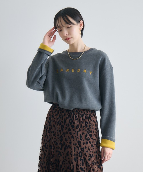 Paradise Picnic（パラダイスピクニック）の「テキストロゴ裏起毛プルオーバー（スウェット・レディース・ネイビー/チャコールグレー/グレー・FREE）」の10枚目の写真