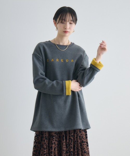 Paradise Picnic（パラダイスピクニック）の「テキストロゴ裏起毛プルオーバー（スウェット・レディース・ネイビー/チャコールグレー/グレー・FREE）」の11枚目の写真