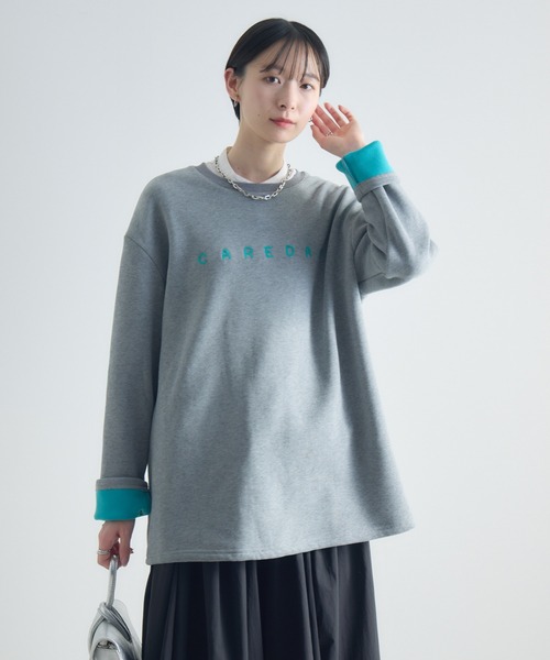 Paradise Picnic（パラダイスピクニック）の「テキストロゴ裏起毛プルオーバー（スウェット・レディース・ネイビー/チャコールグレー/グレー・FREE）」の14枚目の写真