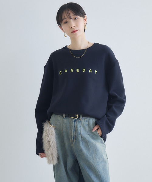 Paradise Picnic（パラダイスピクニック）の「テキストロゴ裏起毛プルオーバー（スウェット・レディース・ネイビー/チャコールグレー/グレー・FREE）」の19枚目の写真